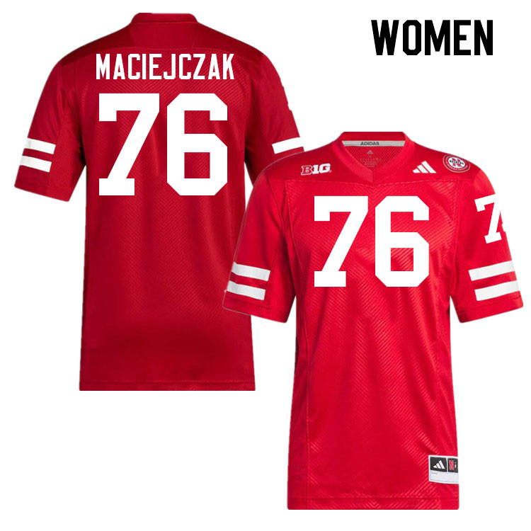 Women #76 Jason Maciejczak Nebraska Cornhuskers College Football Jerseys Stitched Sale-Scarlet